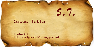 Sipos Tekla névjegykártya